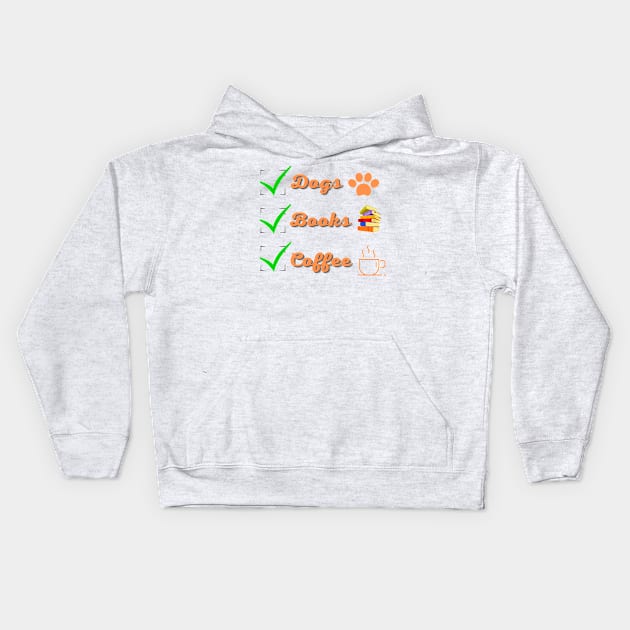 Dogs Boks and Coffee Kids Hoodie by This is an Apple